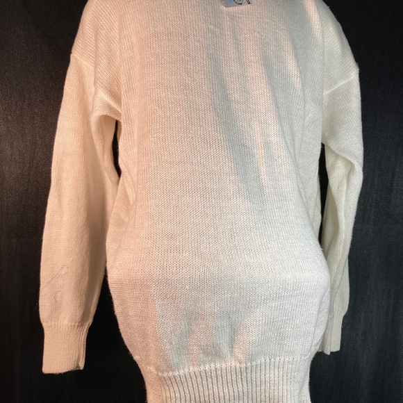 Vintage 80’s I. B. Diffusion ramie silk swan dove. Gold & silver lame. E134 - Picture 3 of 6